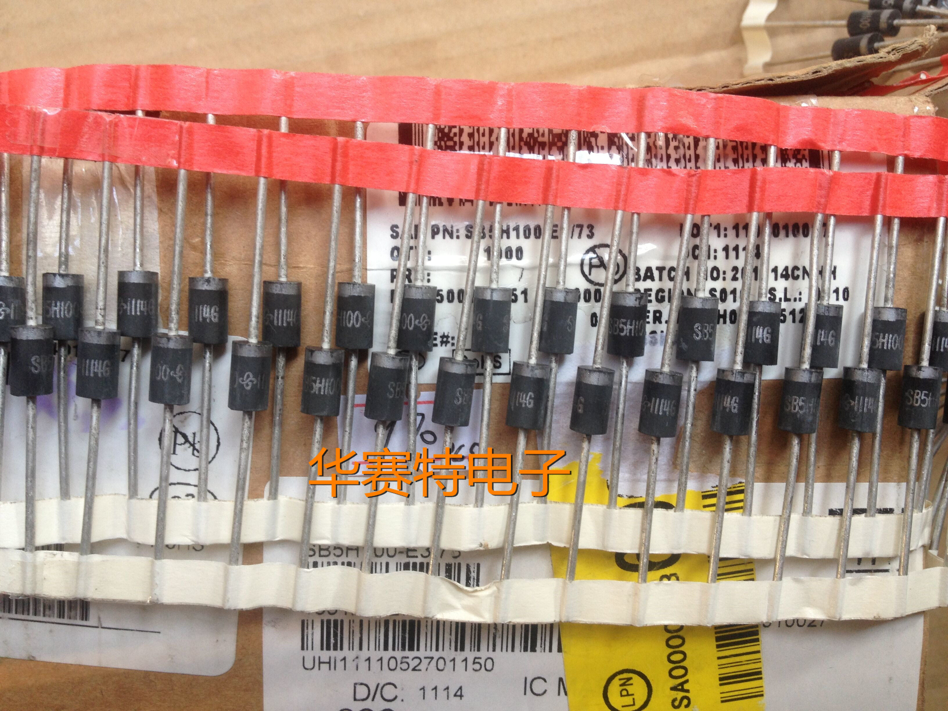 Schottky Diode SB5H100-E3 73 SB5H100 VISHAY Vishay DO-201AD 5A 100V