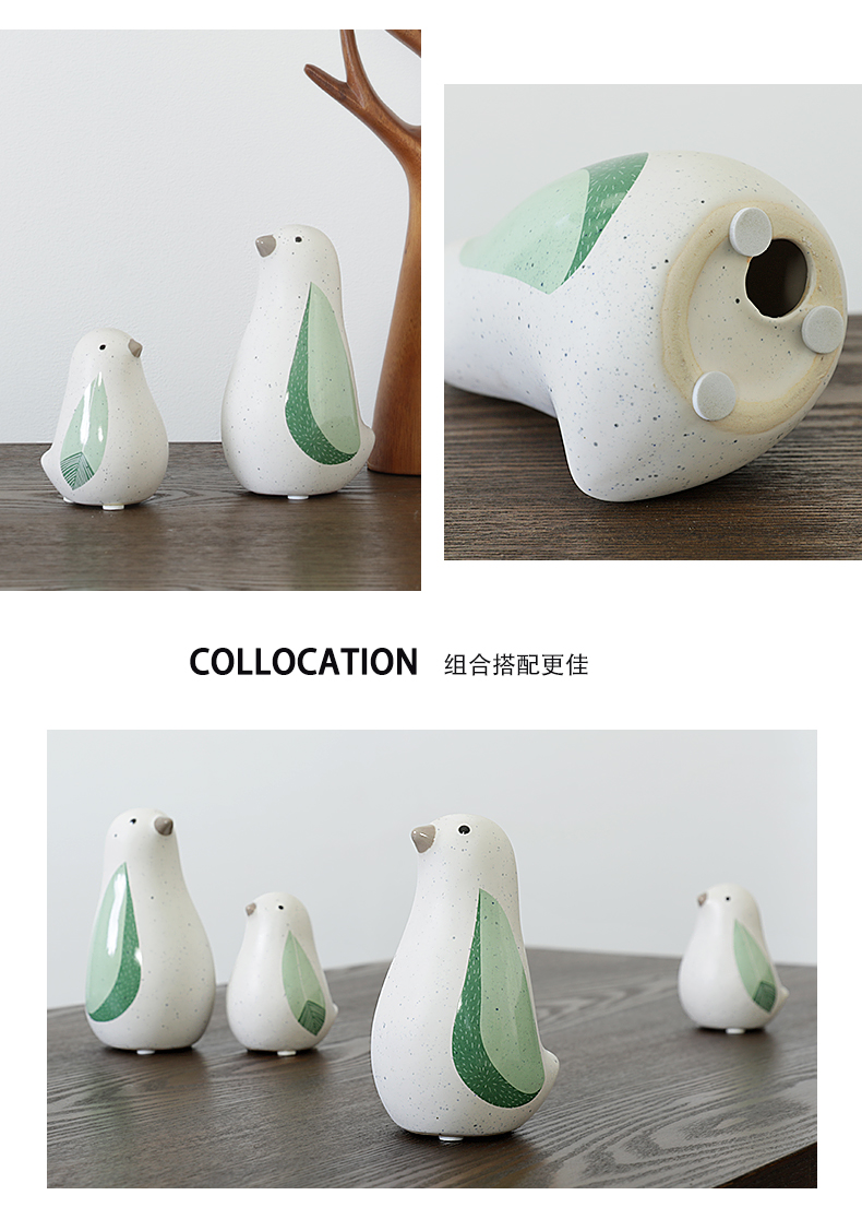 The Nordic ceramic bird house home desktop furnishing articles sitting room TV ark adornment children room decoration ideas