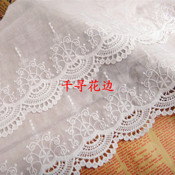 1024131D two-storey cotton cloth embroidered retro diy handmade accessories Lace Lace lace hem Hem Decorations