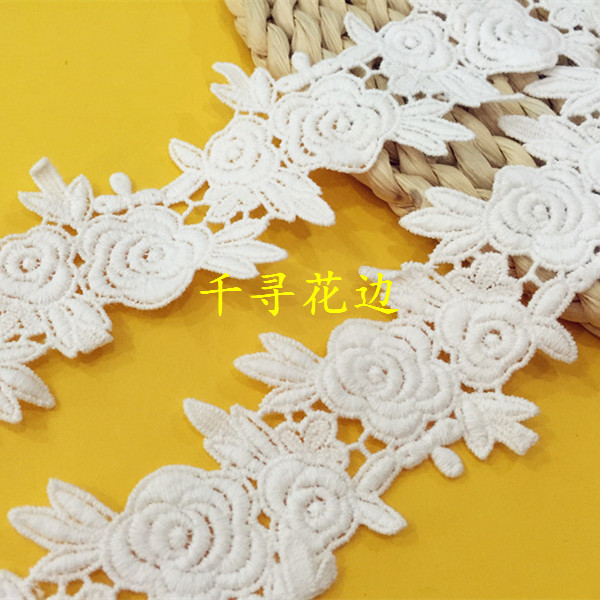 1022201 Exquisite Affordable Lace Lace Lace Accessories Clothing Accessories Pure Cotton Water Soluble Embroidery Wide 6 cm