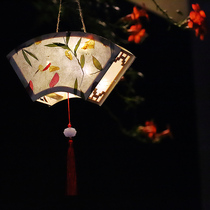 Medium Autumn Events Lantern Hanfu Handheld Palace Lantern Ancient Wind Lanterns Children Handmade Diy Making Materials Flower And Grass Paper Lamps