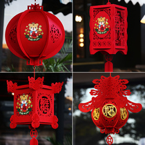 Lantern Festival Flower Lanterns Handmade Diy Material Palace Lantern Indoor Red Lantern Hanging Decoration Tiger Year Festival Decoration Scene Arrangement