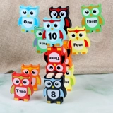 Деревянный конструктор, игрушка, робот, башенка, учит балансу, сова, 2-7 лет