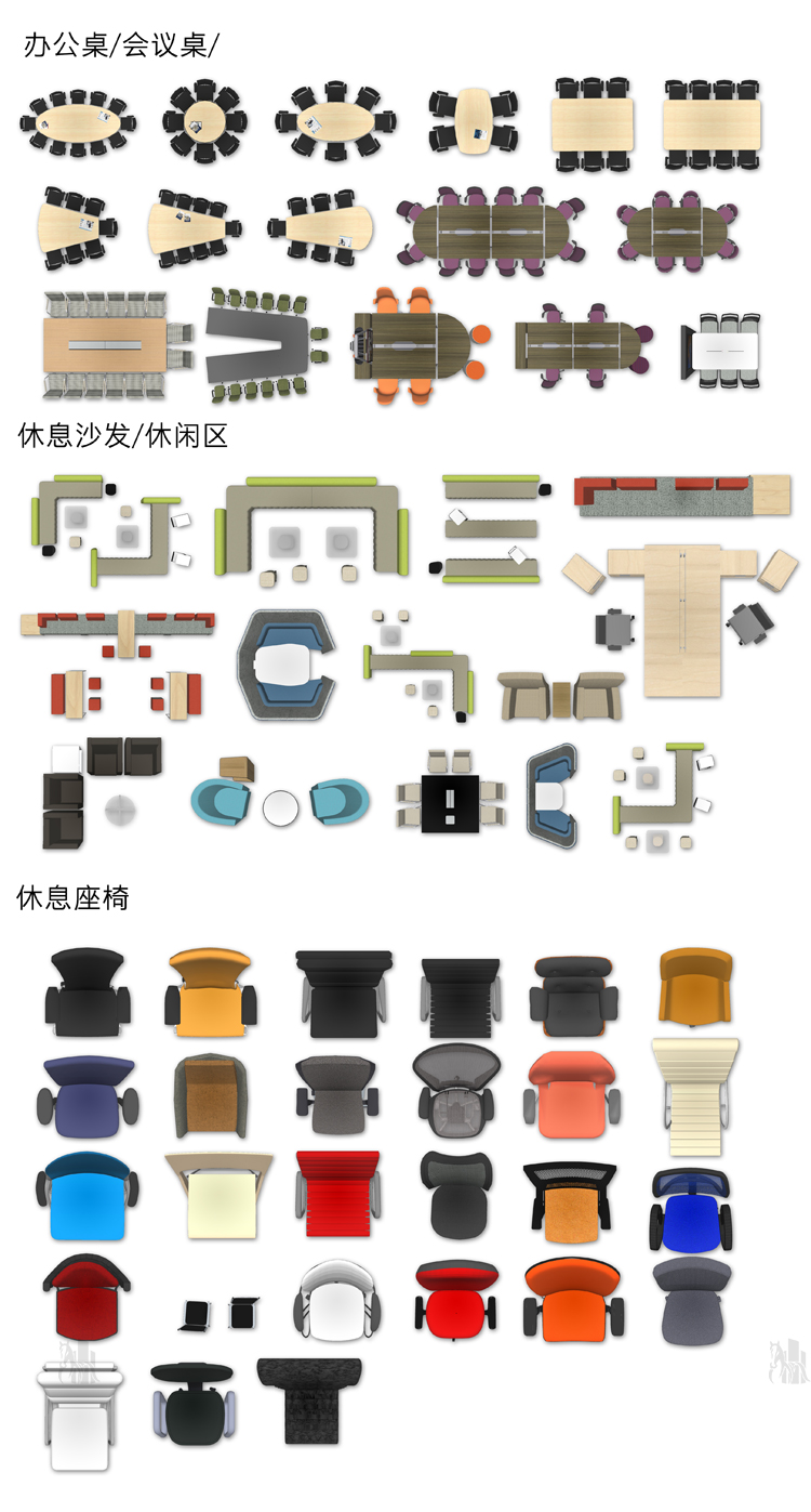 图片[53]-2023室内设计PS彩平图素材家装工装家具psd分层平面图块材质贴图-cg男孩