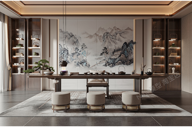图片[50]-2023新中式室内家装场景中式家具客厅餐厅卧室厨房3d模型库3DMAX-cg男孩