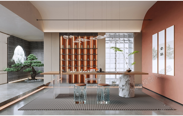 图片[41]-2023新中式室内家装场景中式家具客厅餐厅卧室厨房3d模型库3DMAX-cg男孩