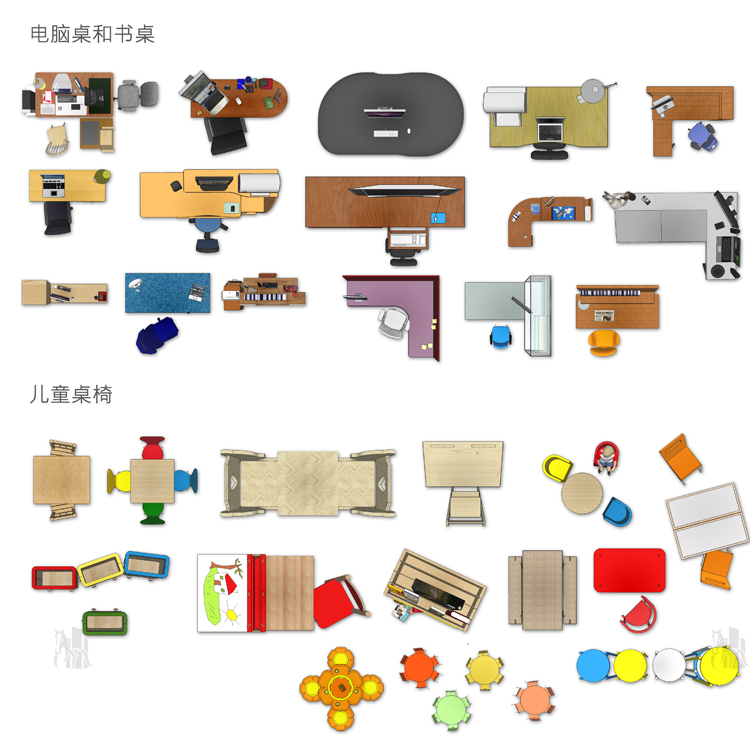 图片[30]-2023室内设计PS彩平图素材家装工装家具psd分层平面图块材质贴图-cg男孩
