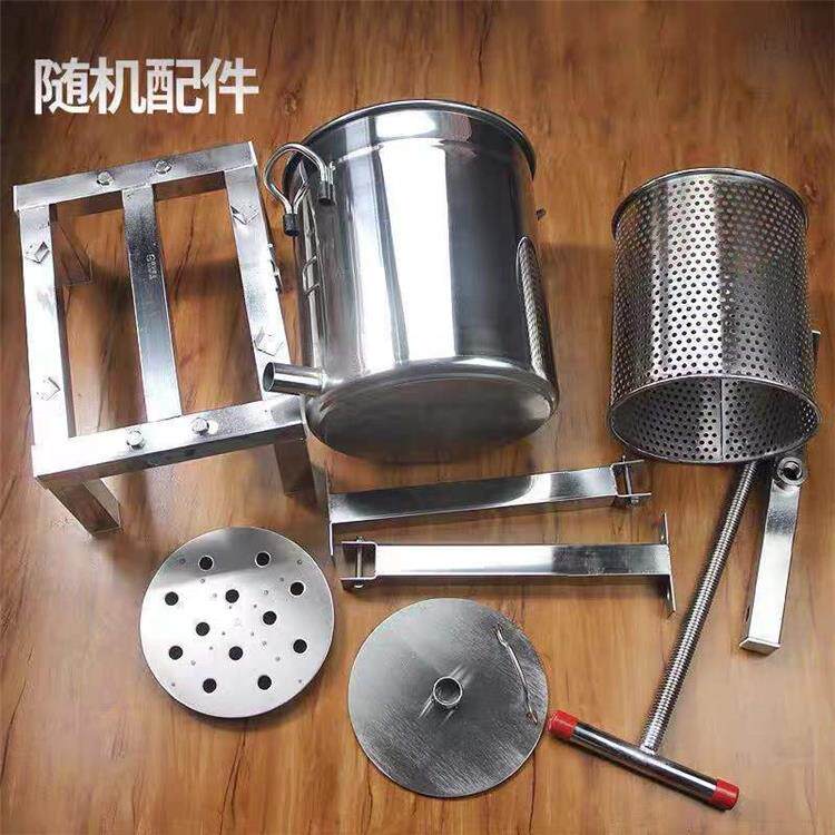 Мед экстрактор 不锈钢压蜜机榨蜡机小型家用土蜂蜜压榨机中蜂过滤网眼榨汁打糖机