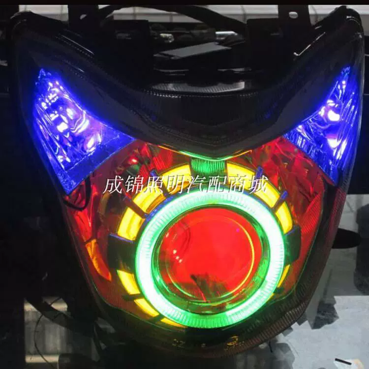 Hot Super 125-20-6-8 Đèn pha hội Refit Dual Light Lens Xe máy Xenon Light Angel Devil Eye