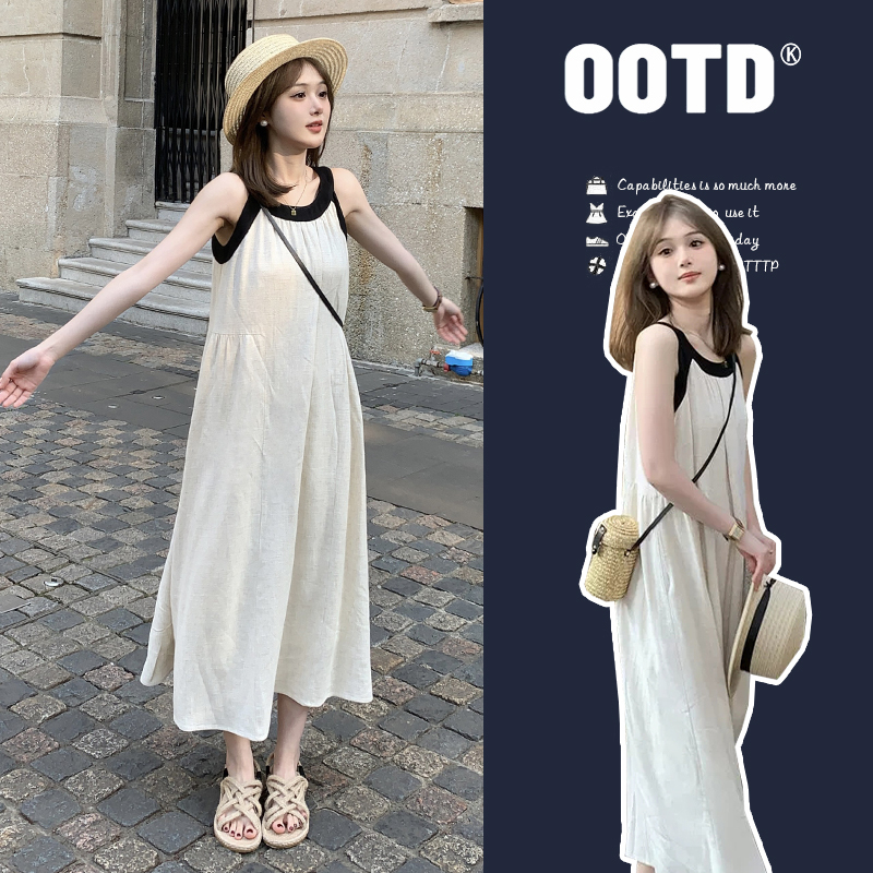 Maternity Dress Summer French Sweet Style Sleeveless Mid-Length Slip Dress Loose Maternity Wear Summer Dress Maternity Dress Summer French Sweet Style Sleeveless Mid-Length Slip Dress Loose Maternity Wear Summer Dress