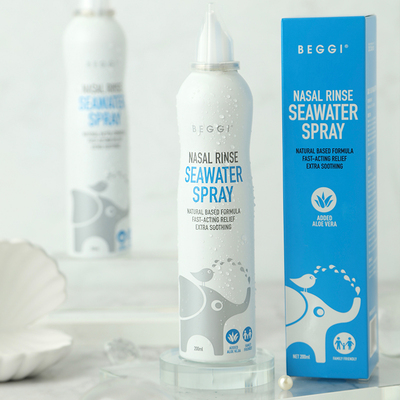 新西兰beggi大象鼻喷生理海盐水婴儿童宝宝洗鼻液盐通鼻喷雾神器