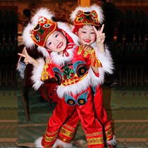 Childrens little tiger acting out to serve kindergarten tiger doll baby will walk the festive animal New Years Day dance performance suit