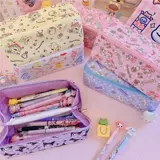 Двухэтажный трехмерный вместительный и большой мультяшный пенал, сумка-органайзер