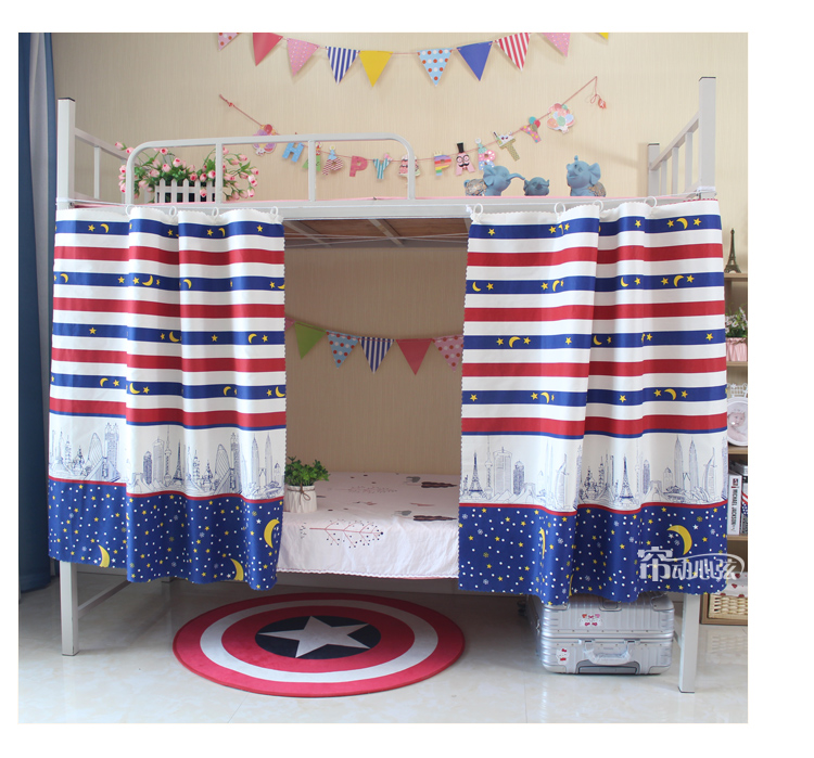 Giường tầng rèm giường ngủ ký túc xá dễ thương giường màn vải trang trí giường vải xung quanh rèm phòng đơn giản màn gió đẹp