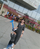 Childrens long sleeve T-shirt jacket parent-child clothing Q4 spring and autumn baby cloud color cotton long skirt sweater for men and women