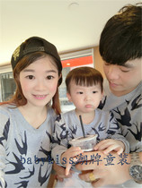 Girl dress parent-child dress spring and autumn Q2 female baby sweater skirt mother long sleeve swallow on dress mother dress