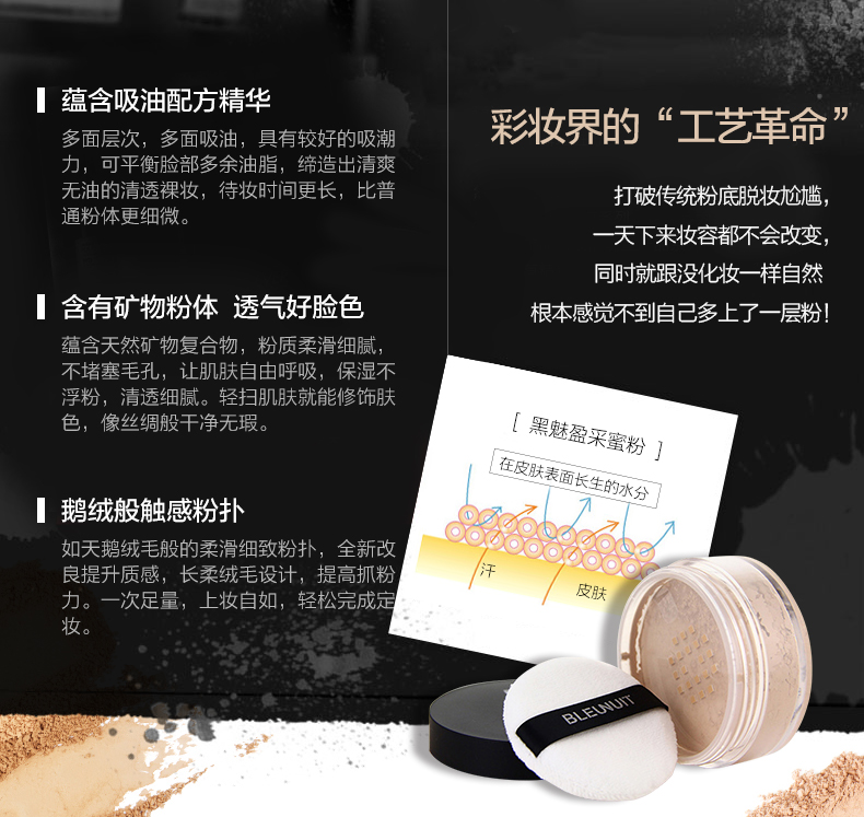 Giá đặc biệt! Màu xanh đậm trang điểm bleunuit đen quyến rũ dư thừa bột lỏng - Quyền lực phấn nén eglips