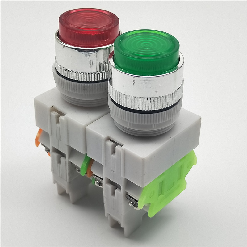 Drilling 22mm with lamp Self-lock button switch LAY37-11DNZS Y090-11DNZS 220V 380V