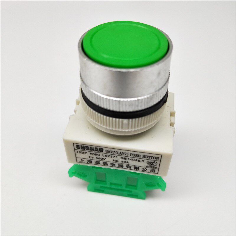 Seno flat head self-reset button switch (Y090) LAY37-10BN 01 often open or normally closed 22MM
