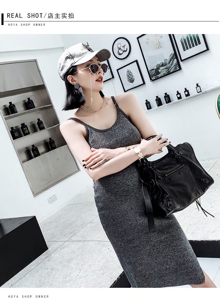 Bà bầu mùa thu mẫu thời trang 2018 mới mùa thu dài đan váy đáy quai váy bà bầu các thương hiệu đầm bầu nổi tiếng