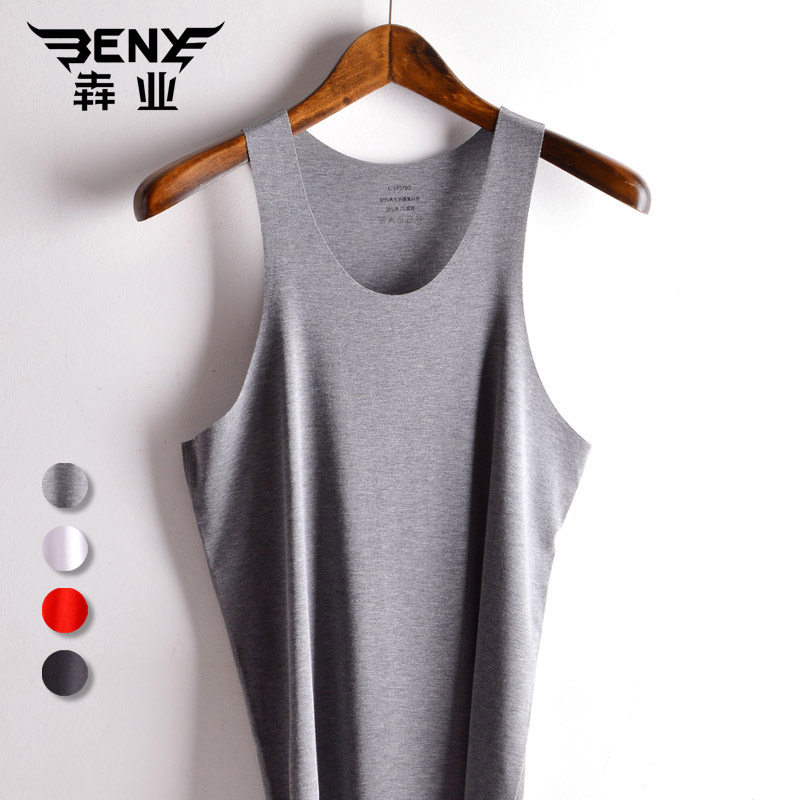 Benye men's seamless vest cotton modal summer stretch slimming big red natal year hurdle undershirt 9260