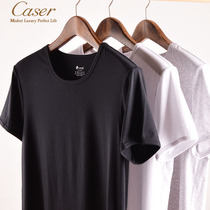 Caesar caser mens short sleeve T-shirt cotton modal rib slim slim slim summer thin half-sleeve underlay underwear