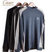 Caesar caser mens high neck warm top velvet double-sided polished pocket decoration underwear base shirt