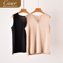 Caesar Caser Lady Vest Summer Modele Lace Air Conditioning Cotton Cut Sleeve V Collar Underwear Beating Bottom Sleeveless T-shirt