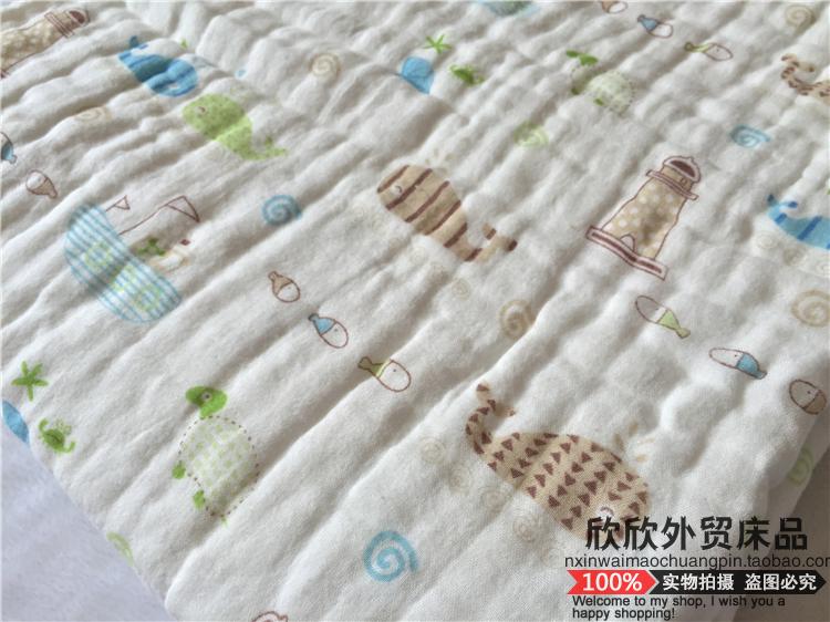 Bông mới sáu lớp mật độ cao gạc trống quilt bé túi bé sơ sinh được bao phủ bởi trẻ em chăn khăn