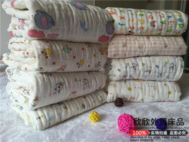 Bông mới sáu lớp mật độ cao gạc trống quilt bé túi bé sơ sinh được bao phủ bởi trẻ em chăn khăn