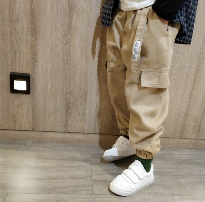 South Korea Boomer Boy Clothing Spring Dress Boys' Pants Young Children Long Pants Children 100 Hitch Street Dance Pants Bungling Pants