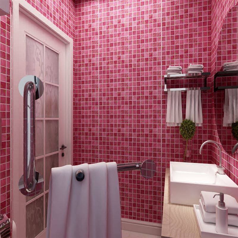加厚卫生间防水贴纸浴室厨房防油墙纸壁纸自粘厕所瓷砖贴墙贴包邮