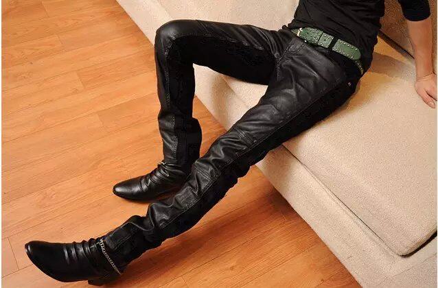 Pantalon cuir homme pour adolescent pour printemps - Ref 1488384 Image 3