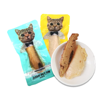 Love cat snacks steamed chicken fillet and tuna fish sticks