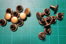 Handmade leather 5mm6mm8mm copper bronze double-sided rivets garment luggage belt accessories