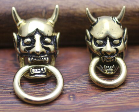 Caibu buckle wallet monk head bite ring Prajnali longevity skull Japanese ghost pants chain hook brass passivation do the old style