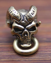Prajna bite ring horn skull skull brass financial cloth buckle wallet buckle leather decoration buckle