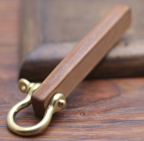 Handmade custom Italian vegetable tanning leather top layer cowhide car keychain key ring to send boyfriend