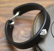 Handmade custom goros vegetable tanning leather bracelet leather bracelet bracelet brass hook punk cattle custom