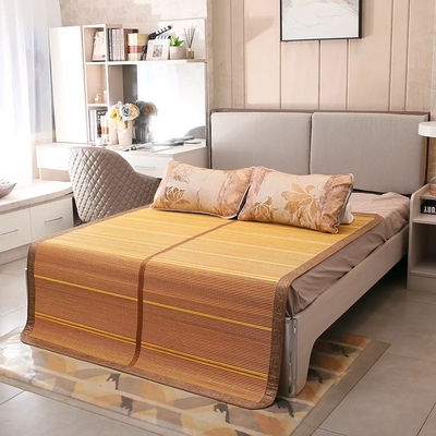 竹席凉席1.5米双面可折叠夏季单人床学生宿舍0.9米竹凉席1.2m席子