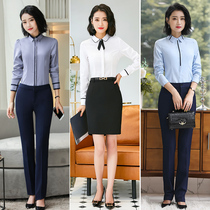 Professional shirt womens 2021 spring and autumn new tooling white long-sleeved shirt with velvet design sense niche square collar top