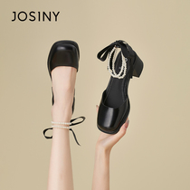 Zhuoshini Baotou high-heeled sandals womens chunky heels 2022 new ladies summer fashion fashion explosion Mary Jane shoes