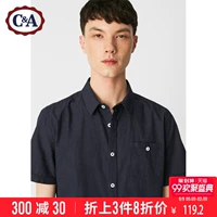 C & A khâu jacquard vá pocket top nam mùa hè mới bông ve áo ngắn tay áo CA200205523 somi nam