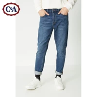 C & A khóa đồng jeans 锥形 quần jean ống côn nam Mùa thu mới cũ mặc quần bút chì trắng CA200211334 quần tây nam