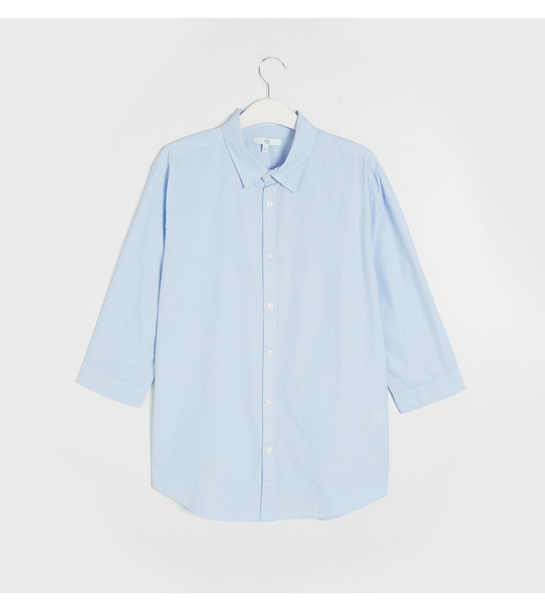 C & A Nút Ve Áo Cắt Tay Áo Sơ Mi Nam Cotton Mùa Hè In Dot Áo Sơ Mi Tươi CA200205346 áo sơ mi kiểu nam