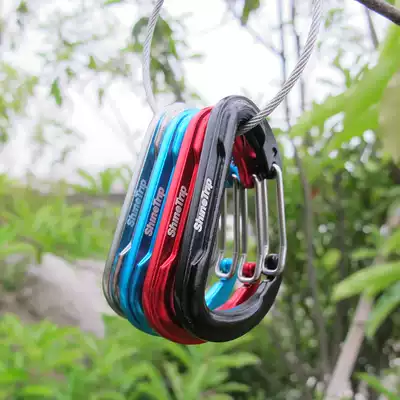 Outdoor mountaineering camping hanging buckle multi-function quick hanging keychain backpack hook D-type aluminum alloy kettle buckle equipment