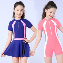 2023 new one-piece swimsuit girl Xia sports 4-13 years old Children 5 little girl 7 CUHK Tong 9 Swimming load 8