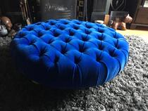 Nordic fabric sofa foot stool square round stool home shoe changing stool living room sitting pier fashion creative low stool
