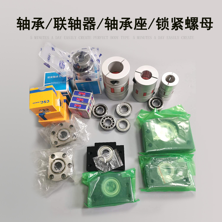 CNC lathe ball screw coupling P4 flange bearing lock nut motor seat inverter steel ball