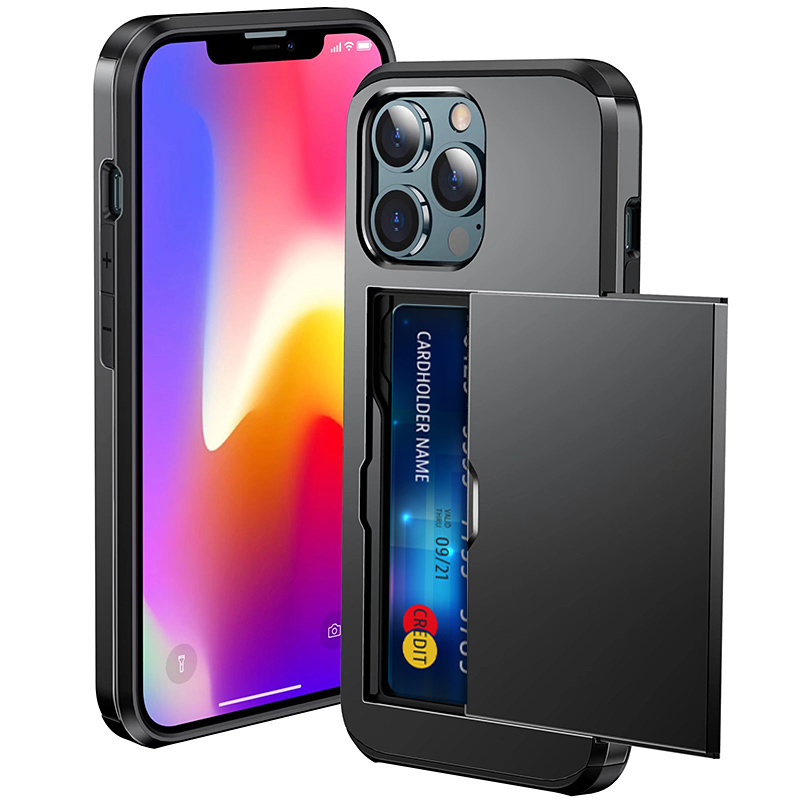 Card Holder iPhone 17 Pro Max Phone Case with Card Slot, Suitable for Apple 16 Pro, Wallet for 15, Anti-Drop for 14, 15 Plus, Octopus Card for 14 Pro, Unisex for 13, Storage for Business Use, 12 Protective Case, 11 Transit Card